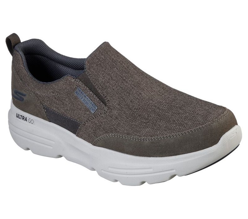 Skechers Herr Khaki Slip On - Gowalk Duro - Sverige (YTXBC-7601)
